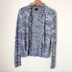Lucky Brand Open Front Fringe Cardigan Sweater